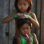 Séance de coiffage au lever du soleil